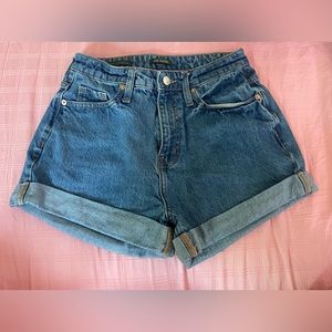 Wild fable embroidered mom jean shorts